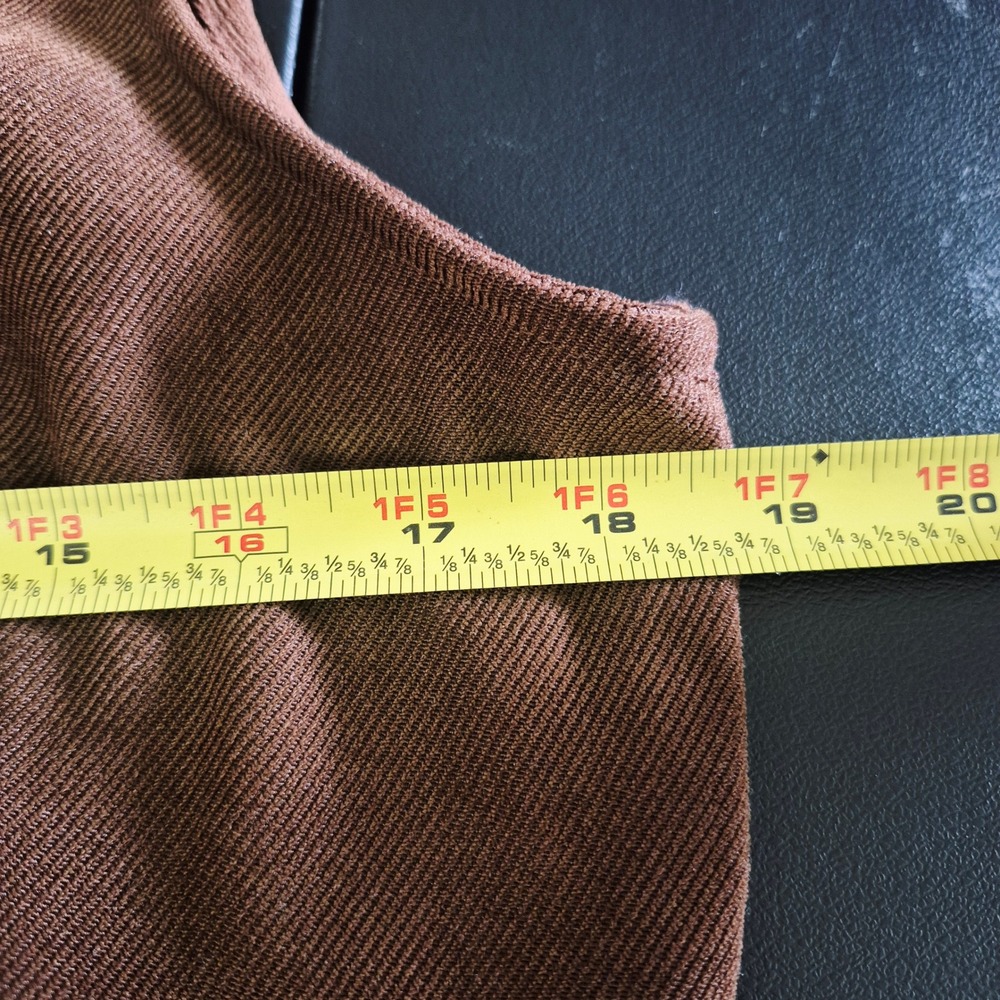 Rhythm Vintage Brown Corduroy Sleeveless Maxi Column Dress Scoop Neck Chocolate - Picture 10 of 11